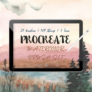 Big Huge Watercolor Brushes For Procreate, Watercolor Painting Brushes Procreate, Watercolor Paper Texture Brushes, Blending Brushes