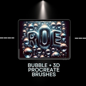 Bubble Brushes für Procreate • Realistische glänzende Procreate-Pinsel • Kalligraphie-Pinselset mit 3D-Effekt • Schriftpinsel • Glanzpinsel-Kit