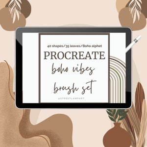 Boho Procreate Pinselstempel |Procreate Botanische Stempel | Blumen Procreate Stempel | Boho Kunst | Procreate Doodle Stempel | Boho Regenbogen Stempel