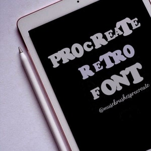 Retro font for procreate | Handwritten Font Bundle | Procreate Fonts | Planner Fonts | Digital Notes Font | Canva | Craft Fonts | font stamp