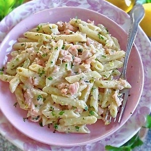 Penne with salmon affumicato