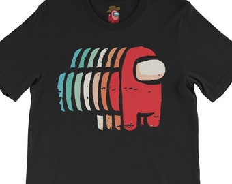 Among Us Crewneck T-Shirt Glitched Graphic : Kids & Adult Sizes Available