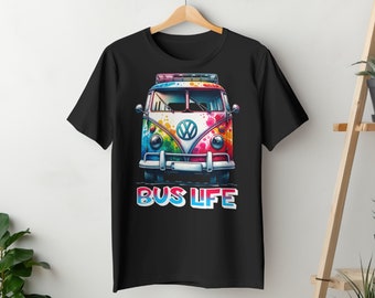 Classic Camper T-Shirt - Campervan Outdoors Clothing  - Adventurer Style Shirt Design - Kids to Adult Sizes