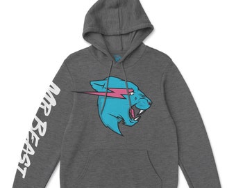 Mr Beast Logo Hoodie - FREE T-Shirt With Every Hoodie - Influencer Clothing Merch  - Kids to Adult Sizes Available