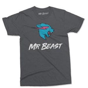 Mr Beast T-Shirt Charcoal