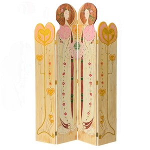 Ode to Wassail Folding Screen | Art Nouveau Room Divider UK
