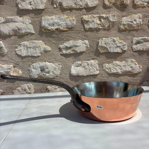 Windsor Gaillard Paris saucepan, 9.44", tinned copper and newly polished, 1900