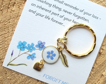 Forget Me Not Keychain, Loss Gift, Gift for Loss, Gifts for Miscarriage, Grief Gift, Pregnancy Loss Pendant, Baby Loss Gift