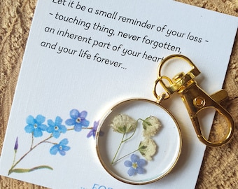 Forget me not keychain, Miscarriage keychain, Miscarry, Baby Loss Gift, Grief Gift, Pregnancy Loss Gift, Gifts of remembrance