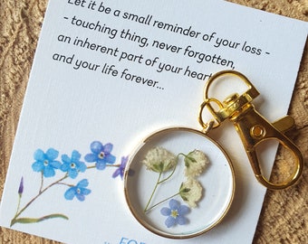 Forget me not keychain, Miscarriage keychain, Miscarry, Baby Loss Gift, Grief Gift, Pregnancy Loss Gift, Gifts of remembrance