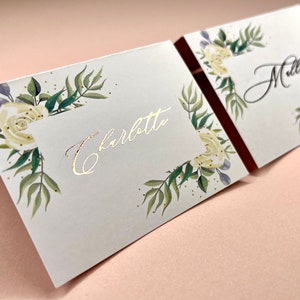 Segnaposto floreali/Segnaposto per matrimoni/Decorazioni per matrimoni/Nomi di segnaposto floreali