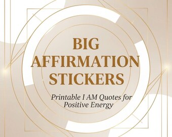Positive Frequency Healing Affirmation Stickers. Best Personal Value
