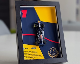Marco 3D - Max F1 - Edición Cuatro Veces Campeón del Mundo | Fórmula 1 - Póster 3D - Red Bull Racing - RB20 - RB21