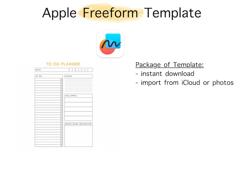 Apple Freeform Template iPad iPhone to Do Planner Transparent Apple Freeform Template iPad iPhone to Do Planner Transparent