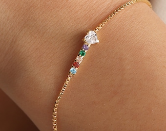 Custom Birthstone Bracelet: Personalized Gemstone Family Bond