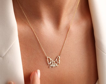 Personalized Dog Ears Necklace: Custom Pet Name Jewelry