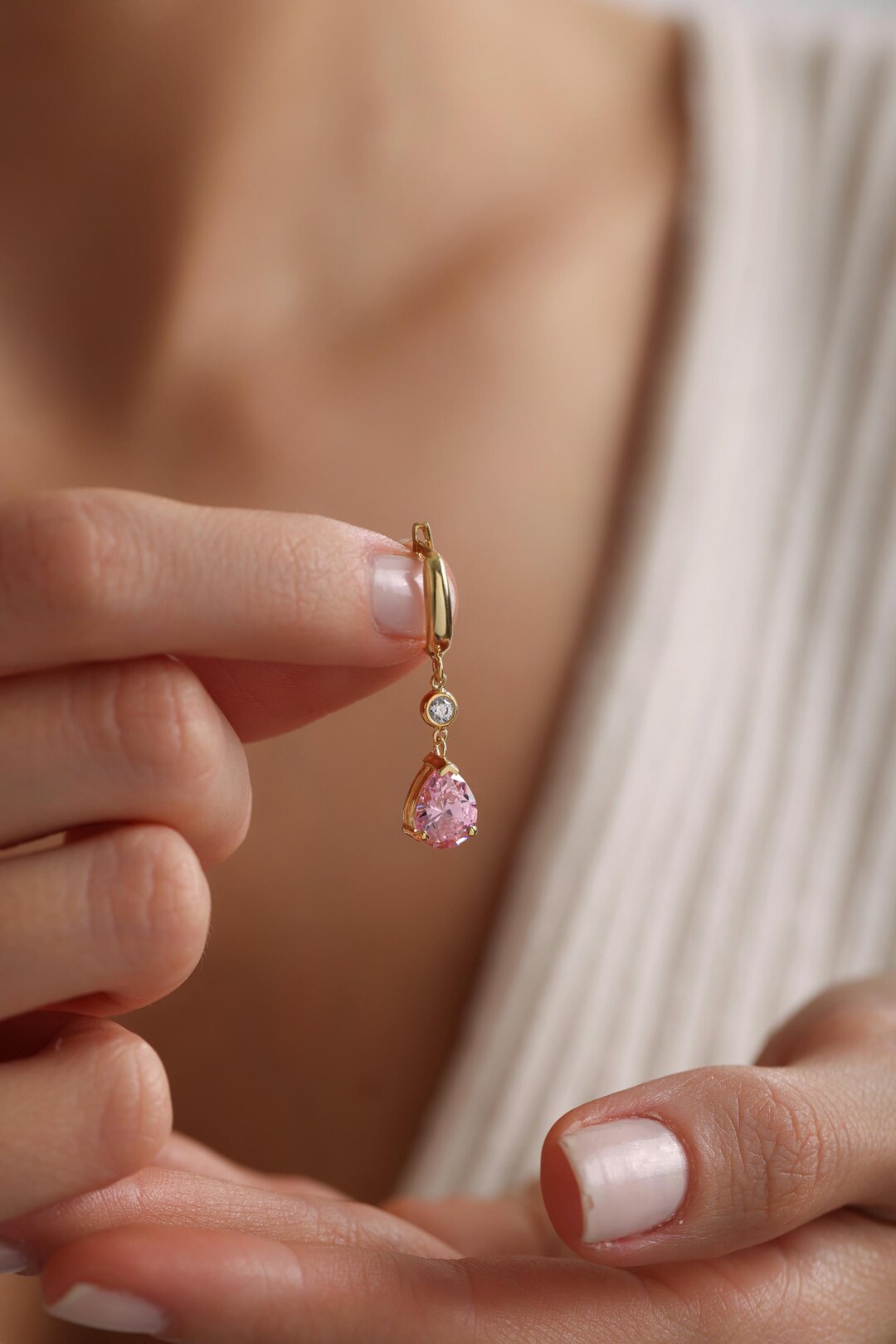 Anello con Rubino a goccia e Argento 925 - Anelli Rubino - Gioielli