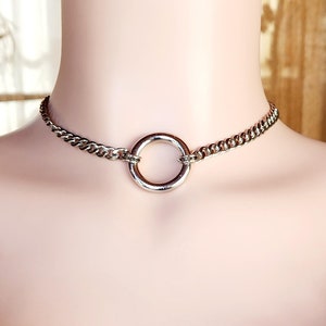Discreet Day Collar 24/7 Locking Unisex Custom Sub Collar Stainless Steel O Ring Choker Necklace