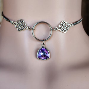 Discreet Day Collar Custom Sub Collar Locking Bi Eternity O Ring Stainless Steel Curb Chain Choker Necklace