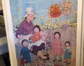 Mildred Barrett Signed “Family” Serigraph (silk screen)  Art