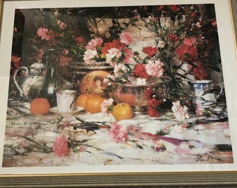 Carnations Richard Schmid Framed Print (P101)