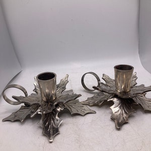 Holly Leaf Candle Holders (Cab U)