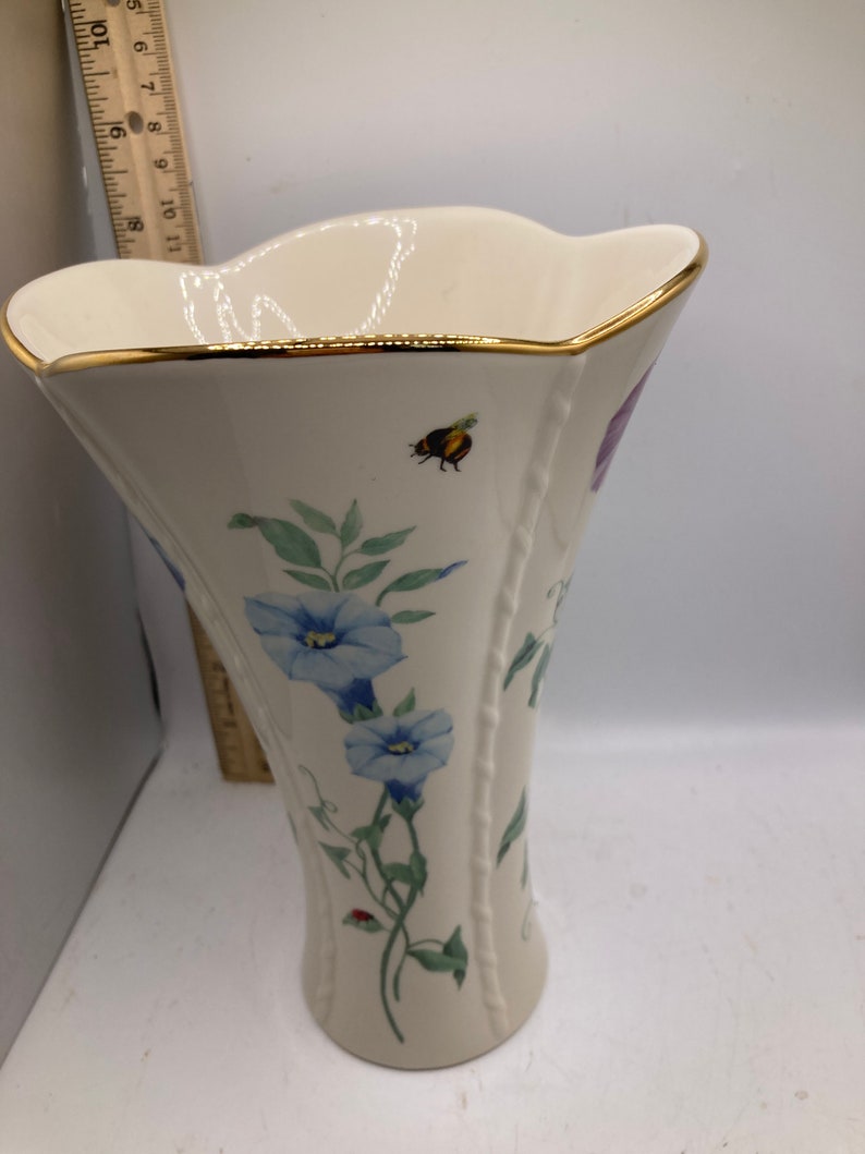 Lenox Morningside pattern flared vase image 1