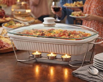 Rectangular Ceramic Food Warmer (ZY)