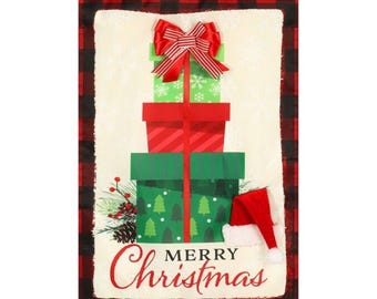 Stacked Present Garden Flag (Bb)