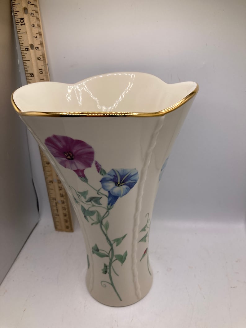 Lenox Morningside pattern flared vase image 2