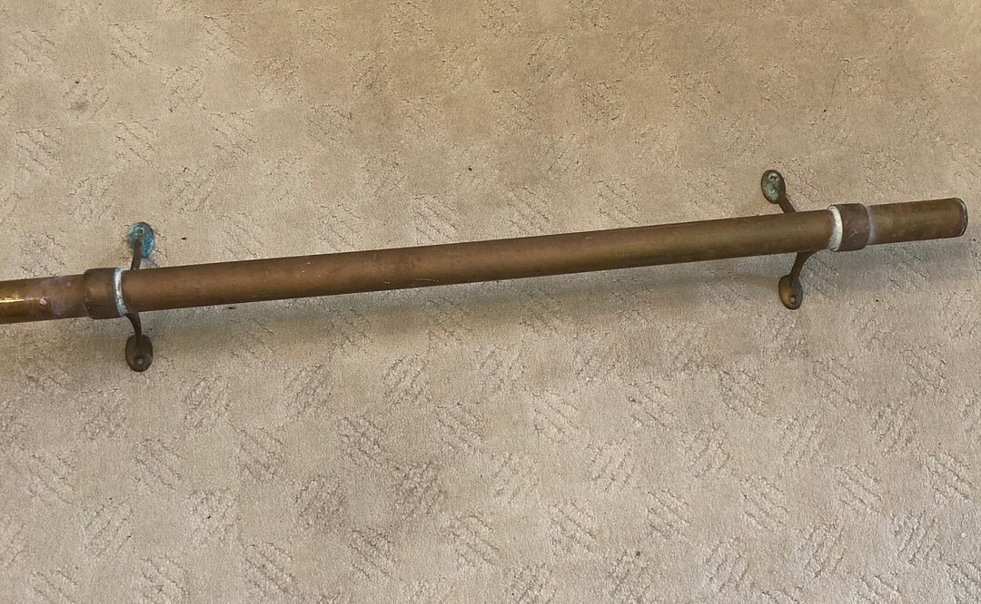 Vintage Brass Bar Foot Rail Etsy