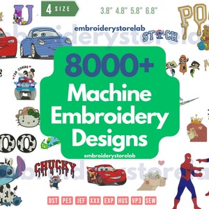 8000 Ready MEGA embroidery files package, Embroidery Design bundle, Pes, Dst, Jef, Vp3, image 1