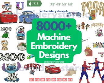 8000+ Ready MEGA embroidery files package, Embroidery Design bundle, Pes, Dst, Jef, Vp3,