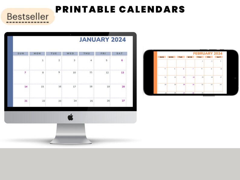 2024 Calendars Printable2024 Calendar Year2024 Calendar Pdfprintable