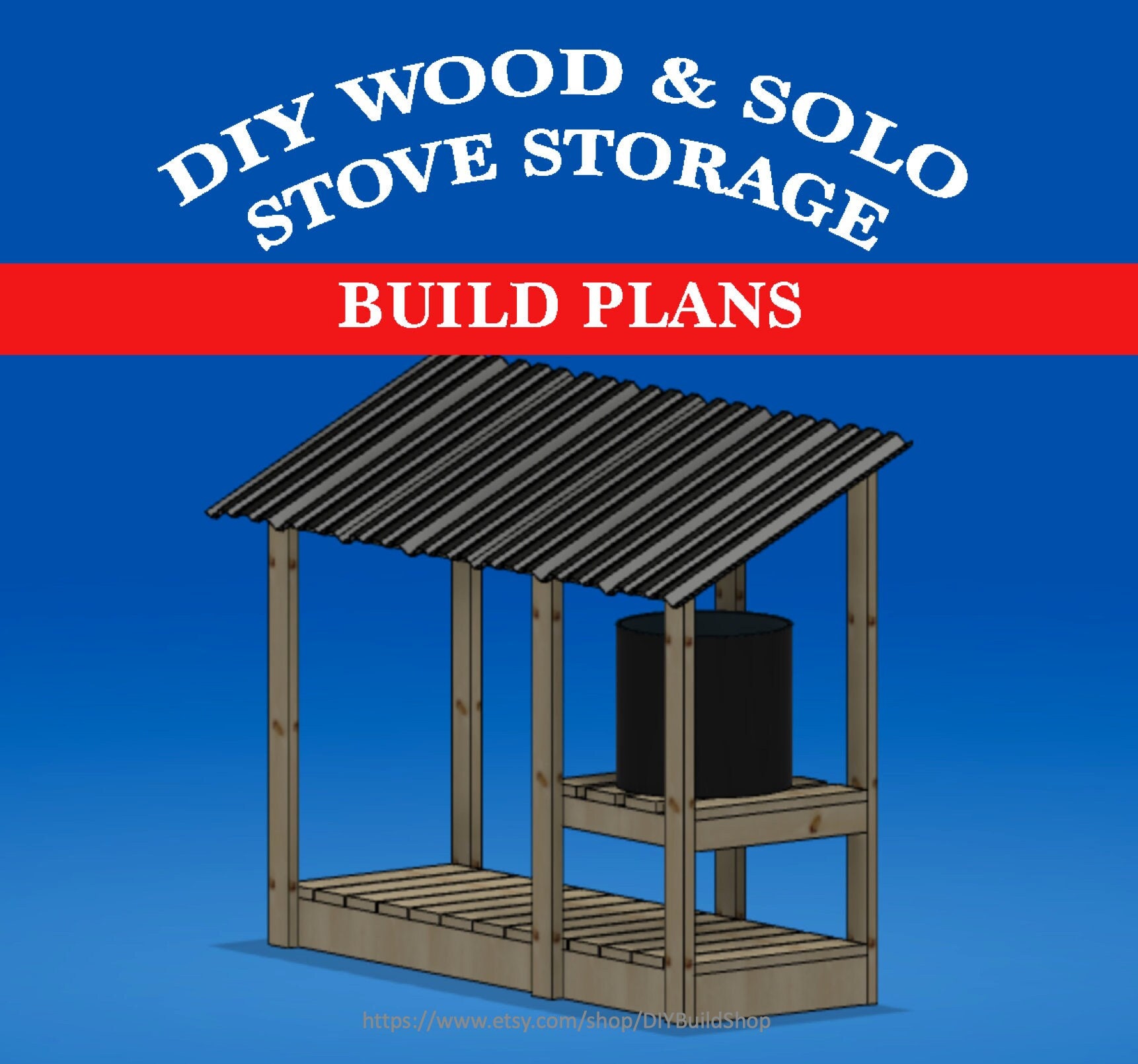 DIY 1/2 Rick of Wood and Solo Stove Storage Wood Storage - Etsy