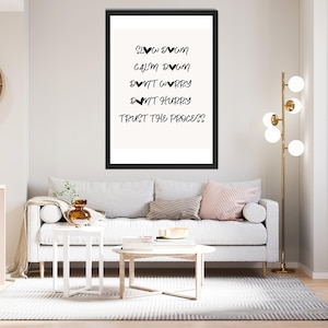 Trust The Process Quote Prints Minimalist Simple Poster Aesthetic Living Room Art Wall Decor Self Confidence Motivational Digital Download