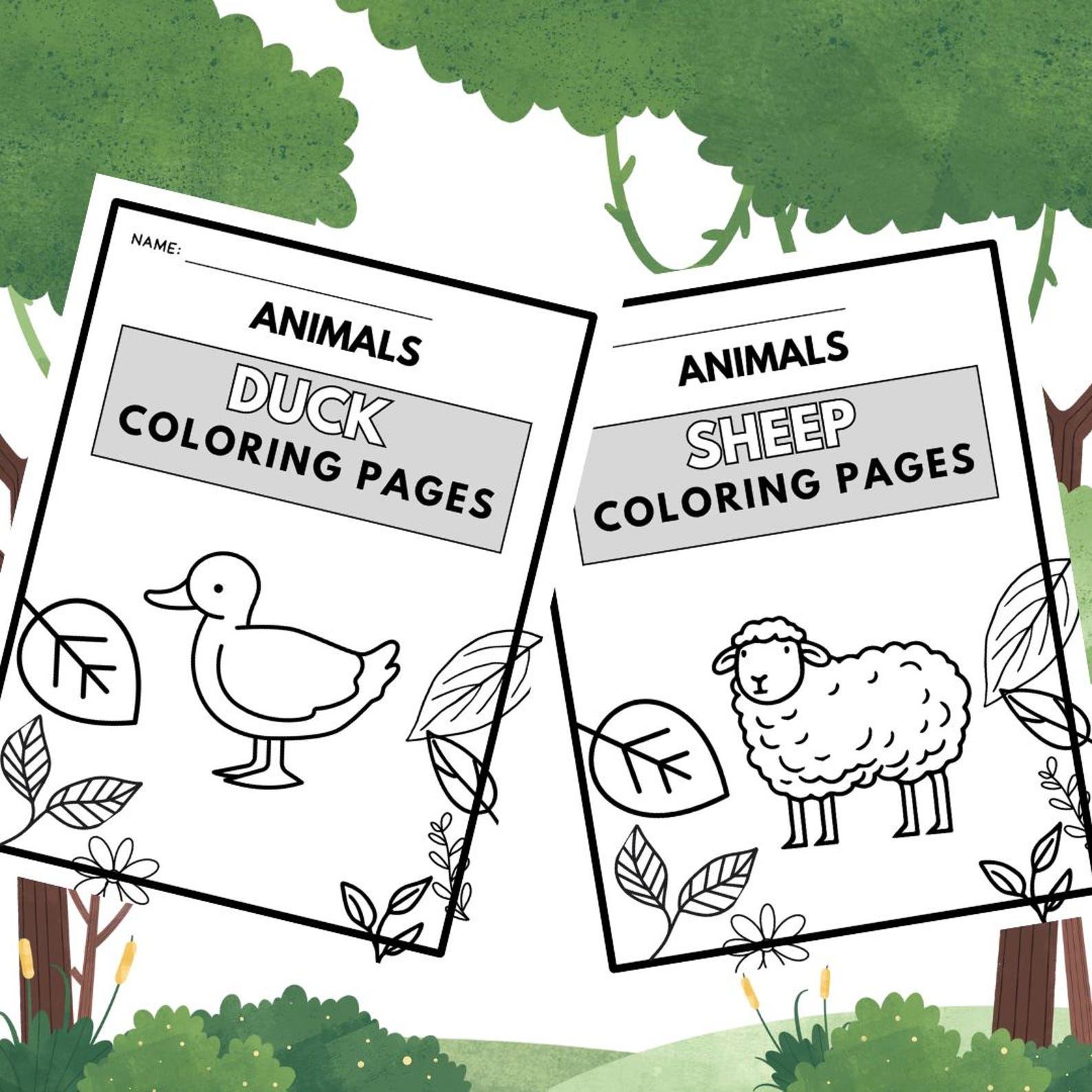 Animals Coloring Pages, Animals Coloring Pages for Kids, Printable ...