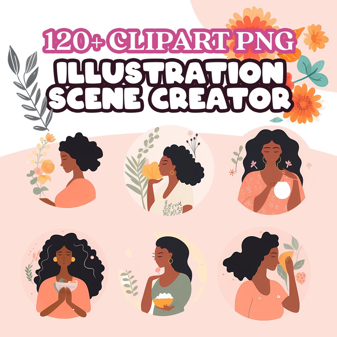 120 Self Care & Mental Health PNG Illustration Creator Pack - Etsy ...