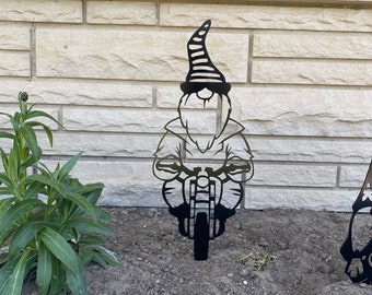 DXF File ready to cut Biker Garden Gnome With Attitude. ***FILE ONLY***