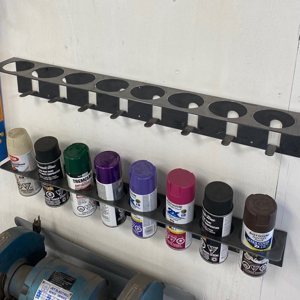 DXF-Datei bereit zum Schneiden eines 8 Dosen Spray Paint Racks, Organisieren Sie sich! **NUR Datei**