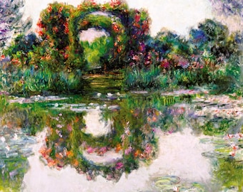 クロード・モネ - ジヴェルニーのモネの庭の小道 1902年 手描き油彩