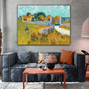 Vincent Van Gogh Farmhouse in Provence 1888, impression sur toile d'art mural, affiche de Van Gogh, tableau de Van Gogh, impression sur toile de Van Gogh, reproduction d'art