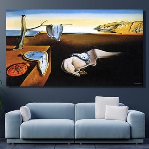 Salvador Dali The Persistence of Memory Poster 1931, Salvador Dali Print, Surrealism art, Salvador Dali CANVAS, Famous Wall Art