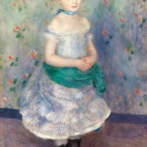 Pierre-Auguste Renoir Portrait of Jeanne Durand-Ruel Canvas Print Wall Art,Painting of Renoir,Art Reproduction,Archival Giclee