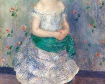 Pierre-Auguste Renoir Portrait of Jeanne Durand-Ruel Canvas Print Wall Art,Painting of Renoir,Art Reproduction,Archival Giclee