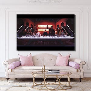 Last Supper Starwars,Starwars Last Supper Wall Art,Starwars Canvas,Starwars Poster,Darth Vader Poster,Gift For Him or Her, Ready To Hang
