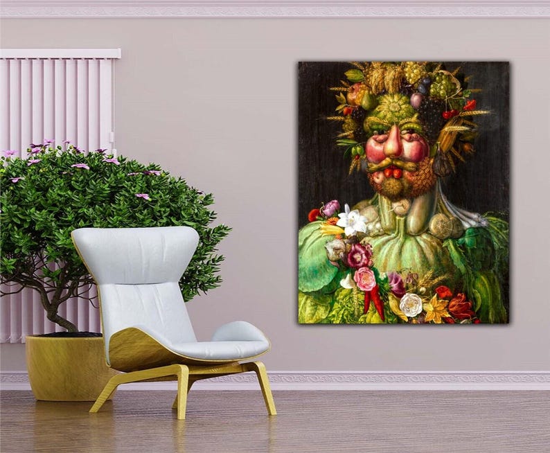 Giuseppe Arcimboldo Vertumnus 1590 Canvas Wall Art,arcimboldo Poster ...