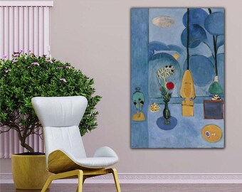Henri Matisse The Blue Window 1913 Canvas Print Art,Matisse Poster,Matisse Painting,Matisse Print,Art Reproduction,Archival Giclee