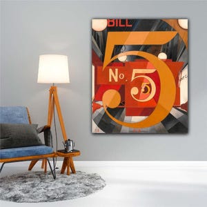 Charles Demuth I Saw The Figure 5 in Gold 1928 Canvas Print Wall Art,Demuth Poster,Demuth Painting,Demuth Print,Art Reproduction,