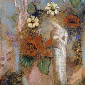 Odilon Redon Pandora Canvas Print Wall Art,Odilon Redon Poster,Odilon Redon Painting,Odilon Redon Print,Art Reproduction,Archival Giclee